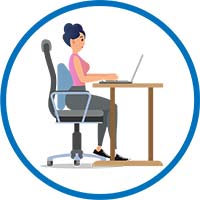 Look for lower back support when sitting for several hours.